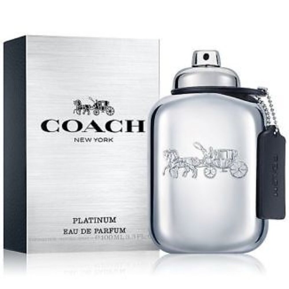 Coach Platinum Eau De Parfum, Colonia para hombres, 3.3 oz